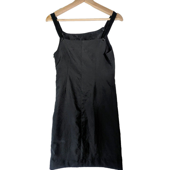 Emporio Armani Black Logo Smock Dress Women's Size 38 US 2 - Picture 2 of 11